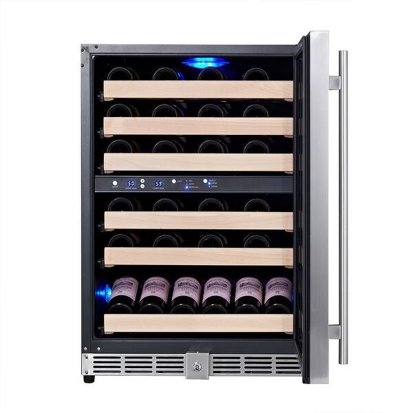 KingsBottle KBU50D 24" Wide 46 Bottle Capacity Dual Zone Wine Cooler